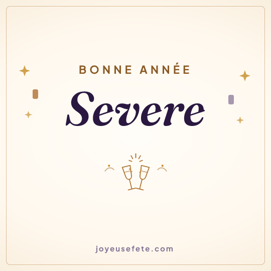 Image carrée « Bonne année Severe » pour WhatsApp