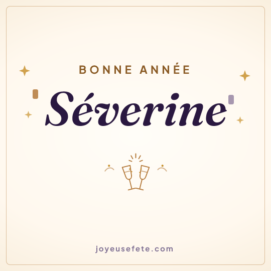 Image carrée « Bonne année Séverine » pour WhatsApp