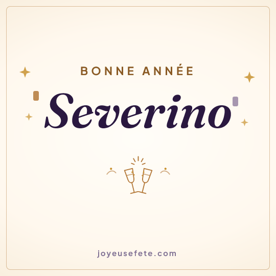 Image carrée « Bonne année Severino » pour WhatsApp