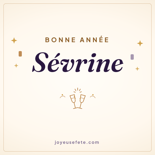 Image carrée « Bonne année Sévrine » pour WhatsApp