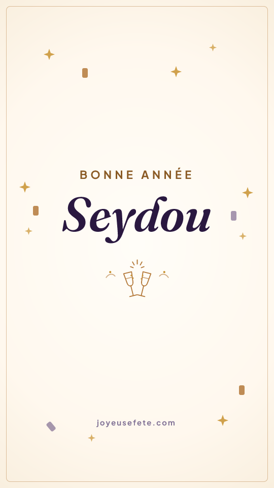 Image « Bonne année Seydou » au format story