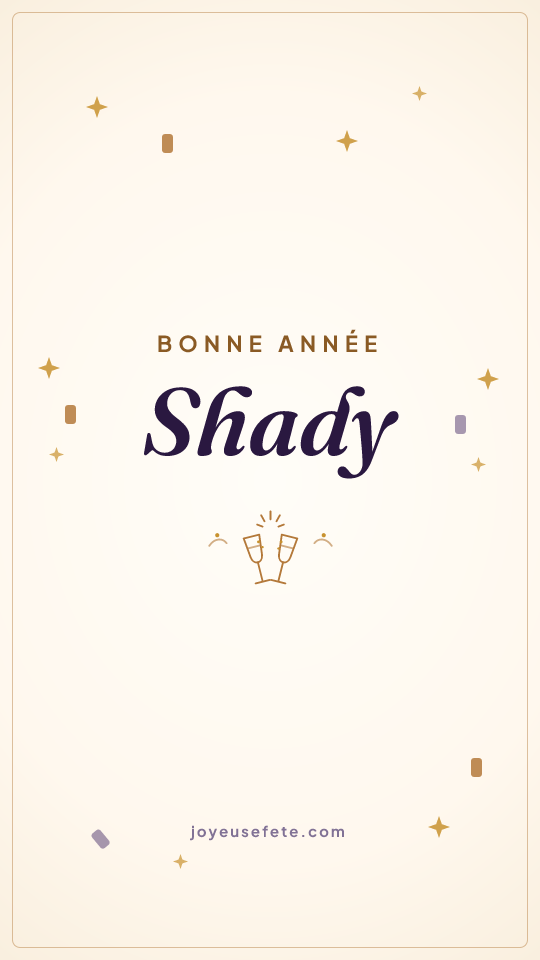 Image « Bonne année Shady » au format story