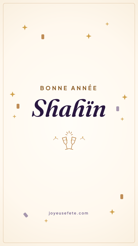 Image « Bonne année Shahïn » au format story