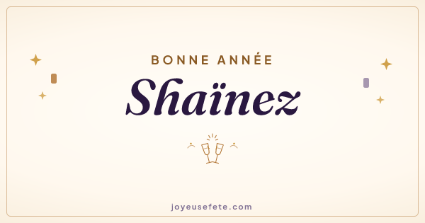 Image « Bonne année Shaïnez » au format large