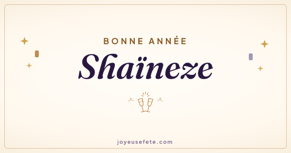 Image « Bonne année Shaïneze » au format large