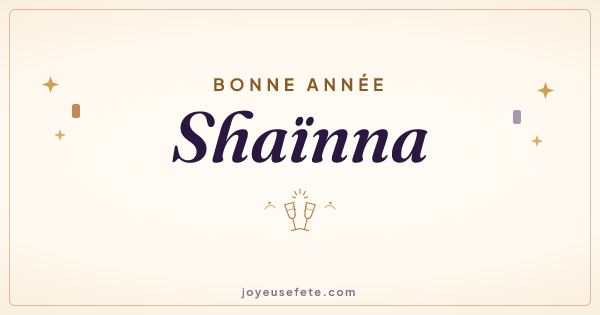 Image « Bonne année Shaïnna » au format large