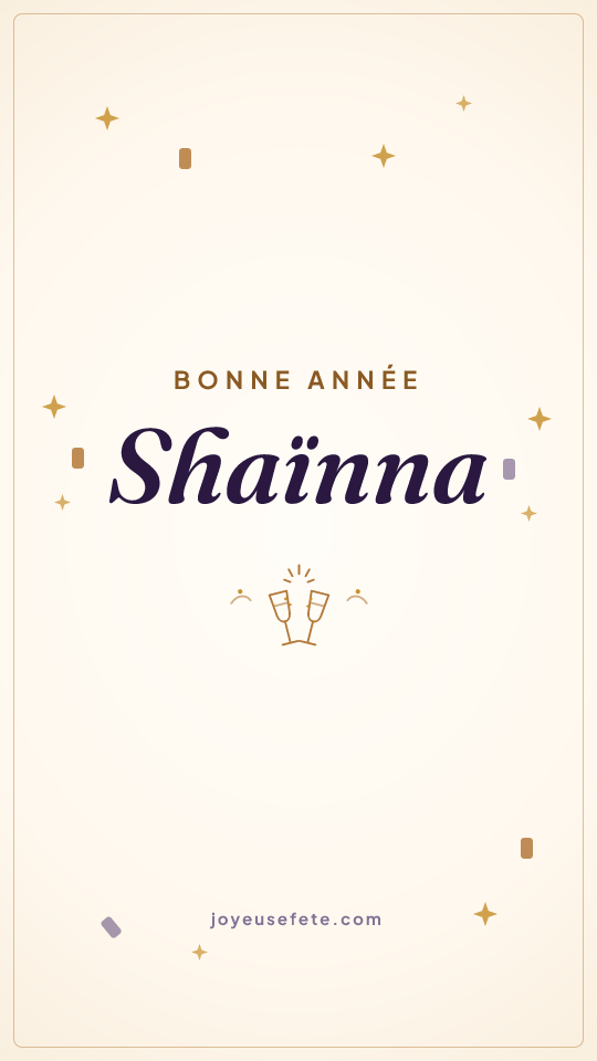 Image « Bonne année Shaïnna » au format story