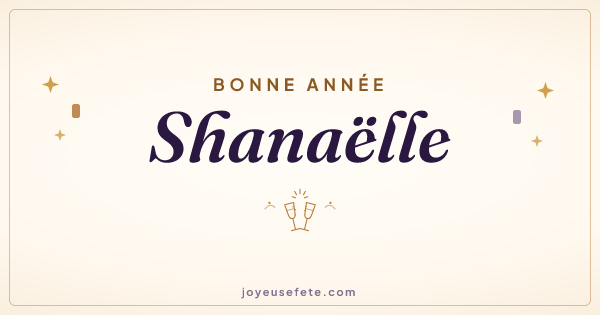 Image « Bonne année Shanaëlle » au format large