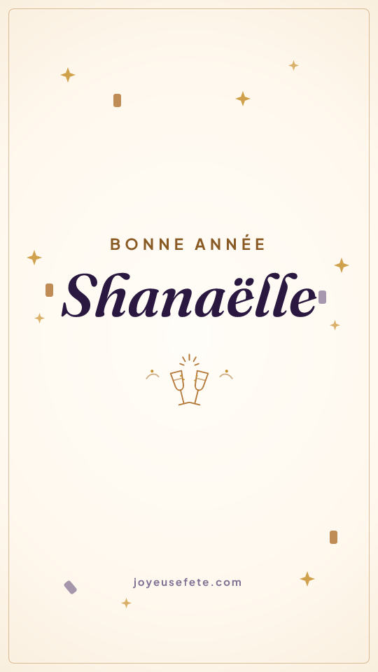 Image « Bonne année Shanaëlle » au format story