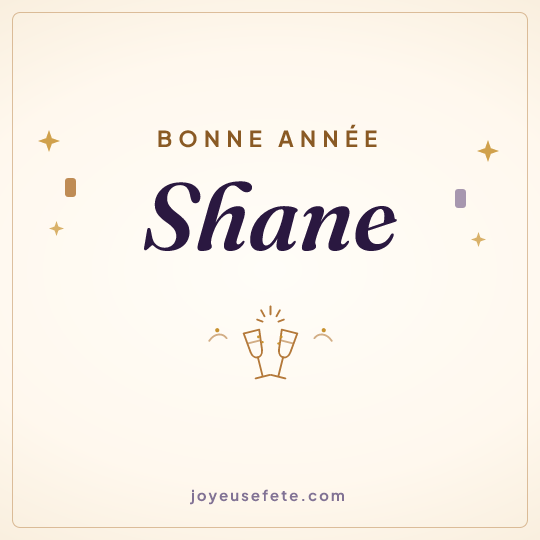 Image carrée « Bonne année Shane » pour WhatsApp