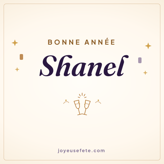 Image carrée « Bonne année Shanel » pour WhatsApp