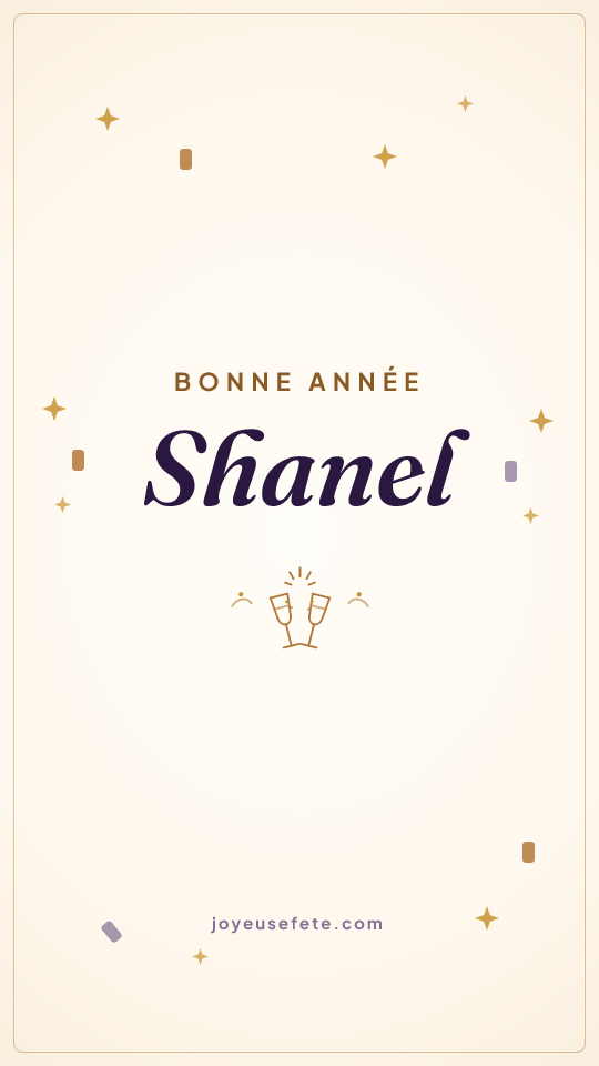 Image « Bonne année Shanel » au format story