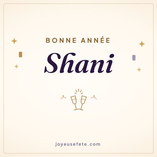 Image carrée « Bonne année Shani » pour WhatsApp