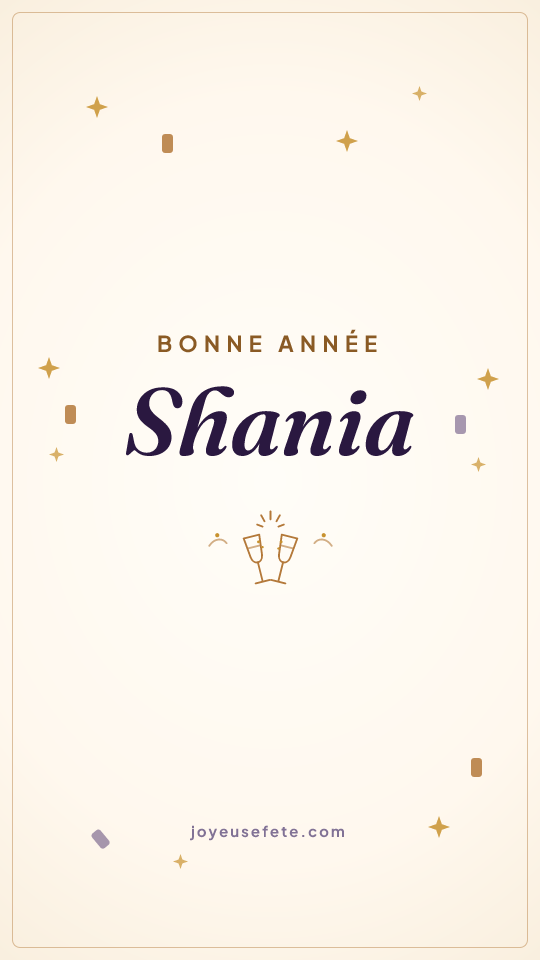 Image « Bonne année Shania » au format story