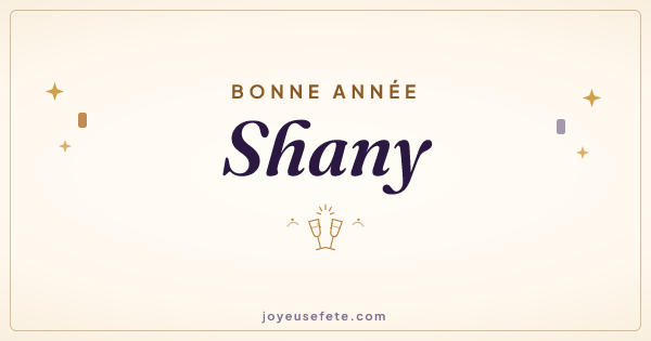 Image « Bonne année Shany » au format large