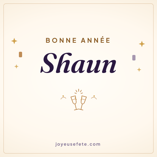 Image carrée « Bonne année Shaun » pour WhatsApp