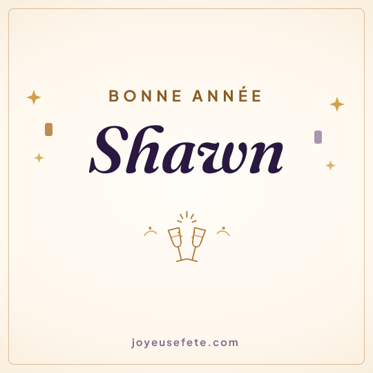 Image carrée « Bonne année Shawn » pour WhatsApp