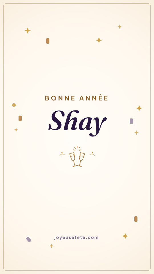 Image « Bonne année Shay » au format story
