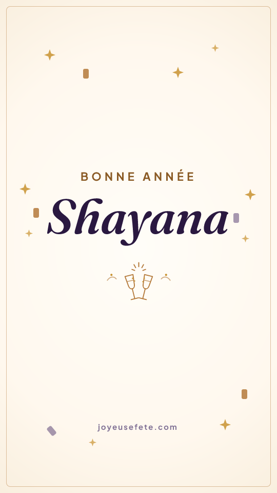 Image « Bonne année Shayana » au format story