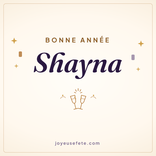 Image carrée « Bonne année Shayna » pour WhatsApp