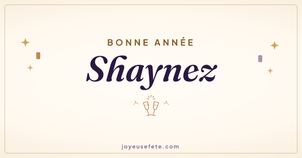 Image « Bonne année Shaynez » au format large