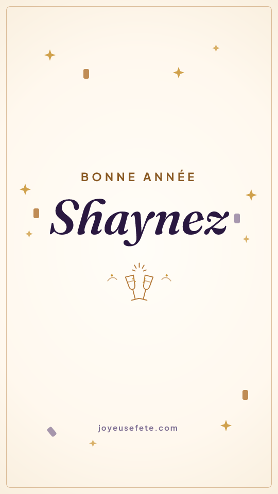 Image « Bonne année Shaynez » au format story