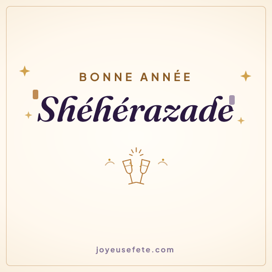 Image carrée « Bonne année Shéhérazade » pour WhatsApp