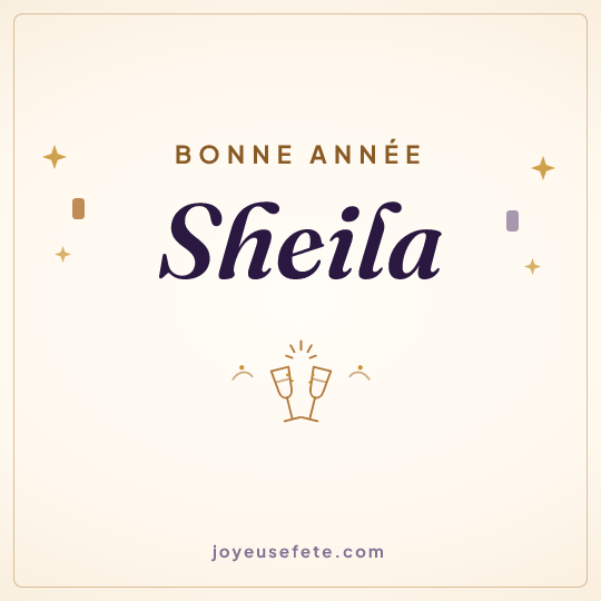 Image carrée « Bonne année Sheila » pour WhatsApp