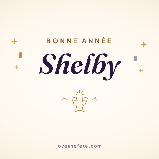 Image carrée « Bonne année Shelby » pour WhatsApp