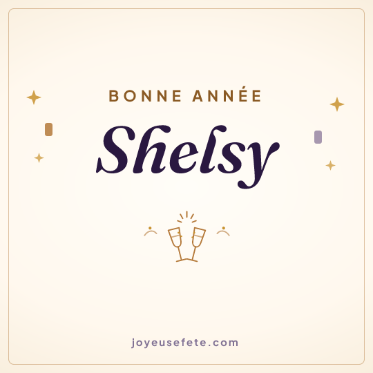 Image carrée « Bonne année Shelsy » pour WhatsApp