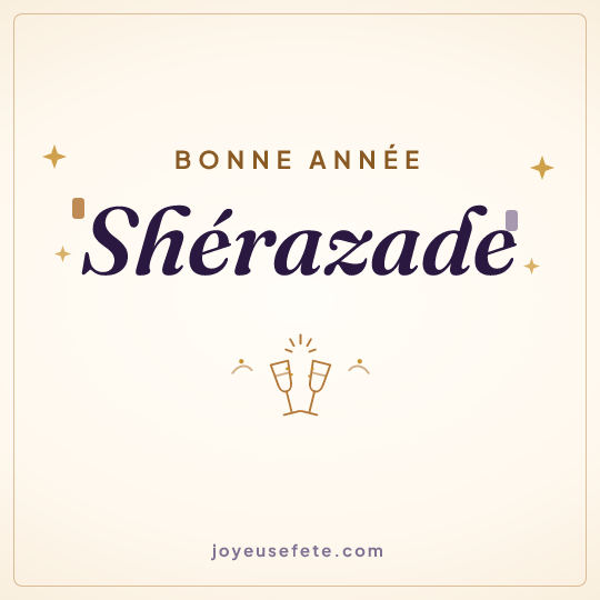 Image carrée « Bonne année Shérazade » pour WhatsApp