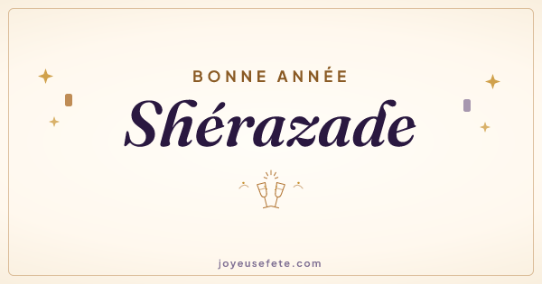 Image « Bonne année Shérazade » au format large