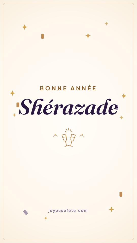 Image « Bonne année Shérazade » au format story