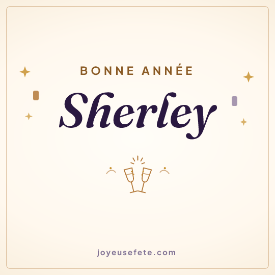 Image carrée « Bonne année Sherley » pour WhatsApp