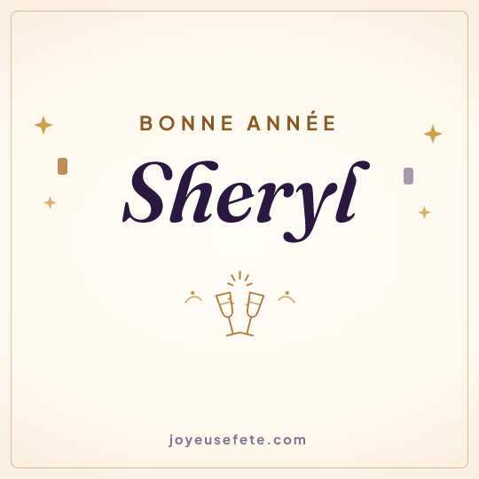 Image carrée « Bonne année Sheryl » pour WhatsApp