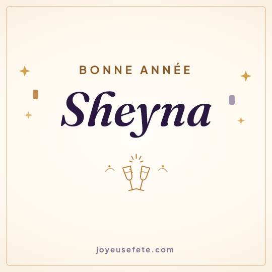 Image carrée « Bonne année Sheyna » pour WhatsApp
