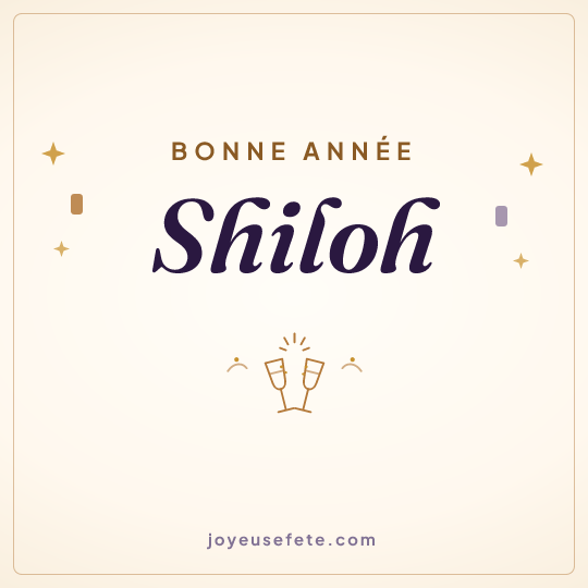 Image carrée « Bonne année Shiloh » pour WhatsApp