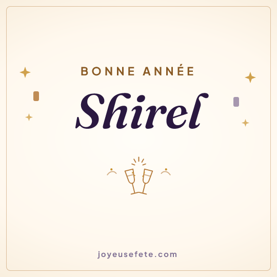 Image carrée « Bonne année Shirel » pour WhatsApp