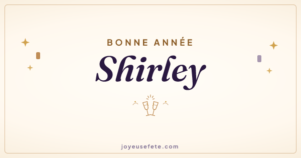 Image « Bonne année Shirley » au format large