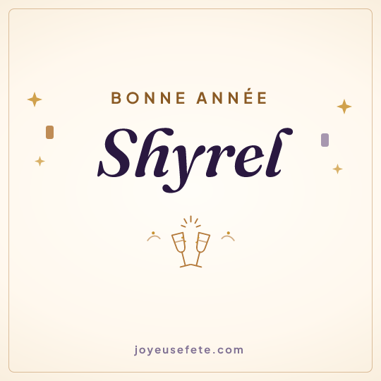Image carrée « Bonne année Shyrel » pour WhatsApp
