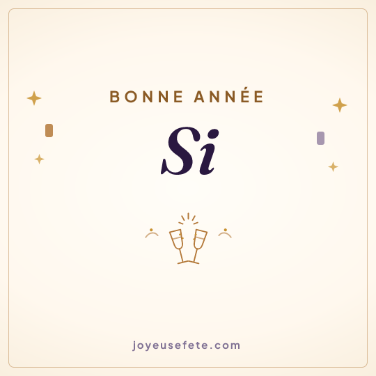 Image carrée « Bonne année Si » pour WhatsApp