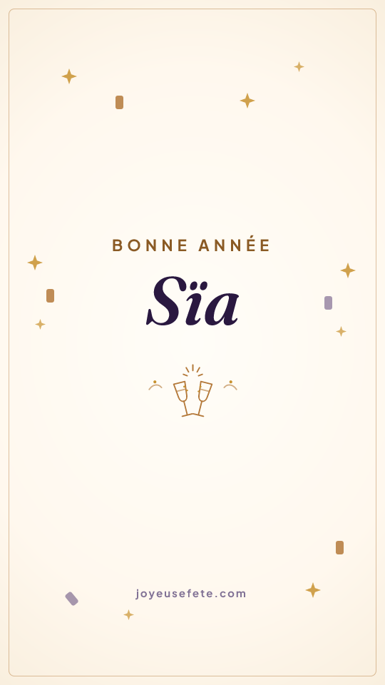 Image « Bonne année Sïa » au format story
