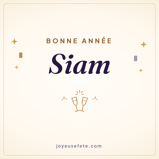 Image carrée « Bonne année Siam » pour WhatsApp
