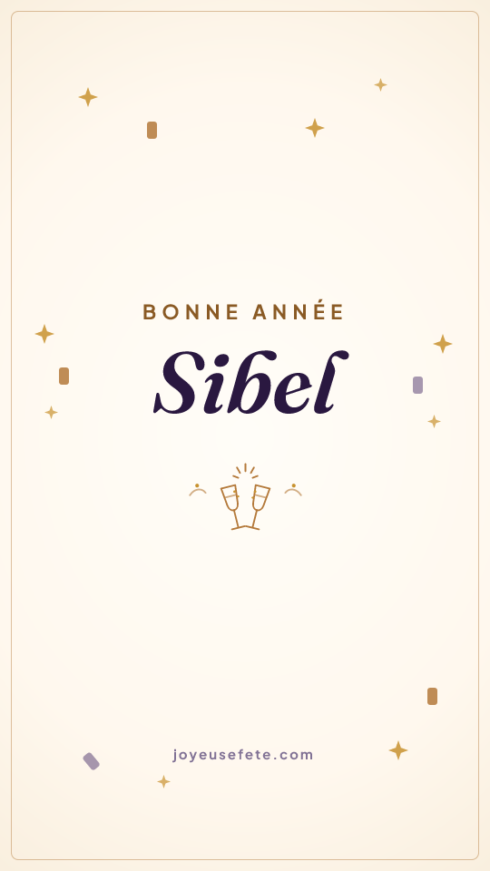 Image « Bonne année Sibel » au format story