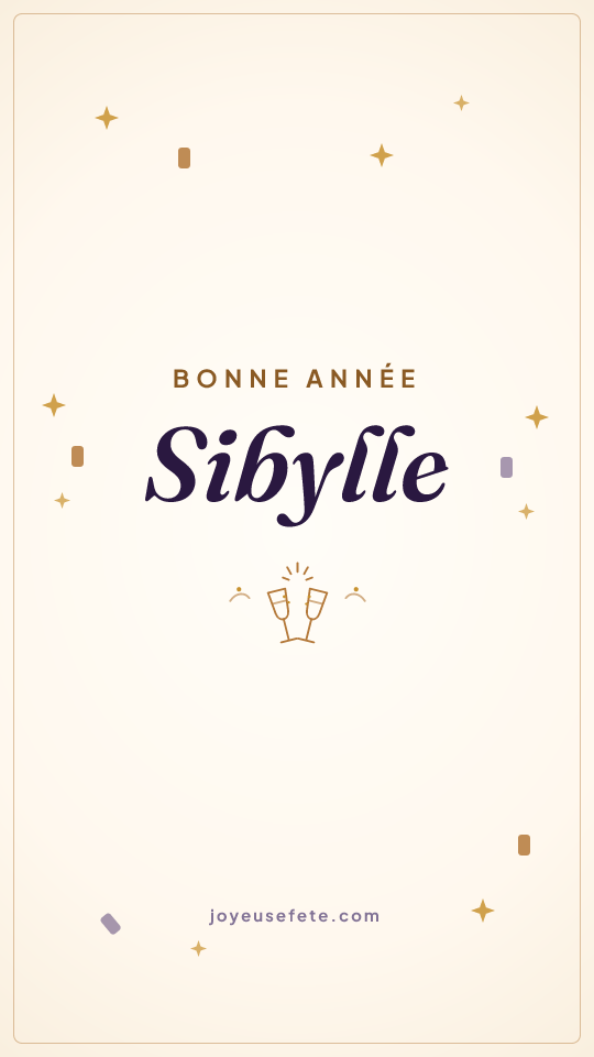 Image « Bonne année Sibylle » au format story