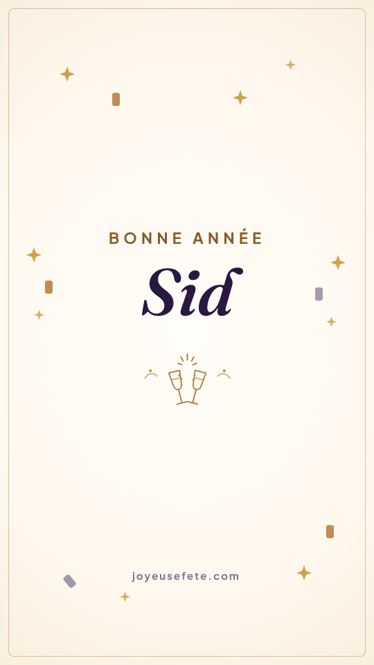 Image « Bonne année Sid » au format story