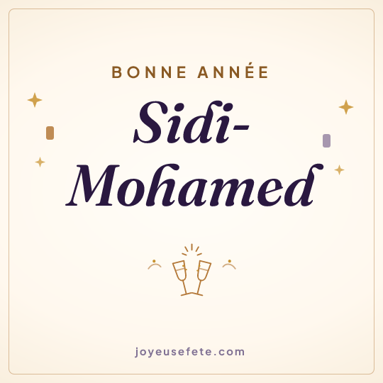 Image carrée « Bonne année Sidi-Mohamed » pour WhatsApp