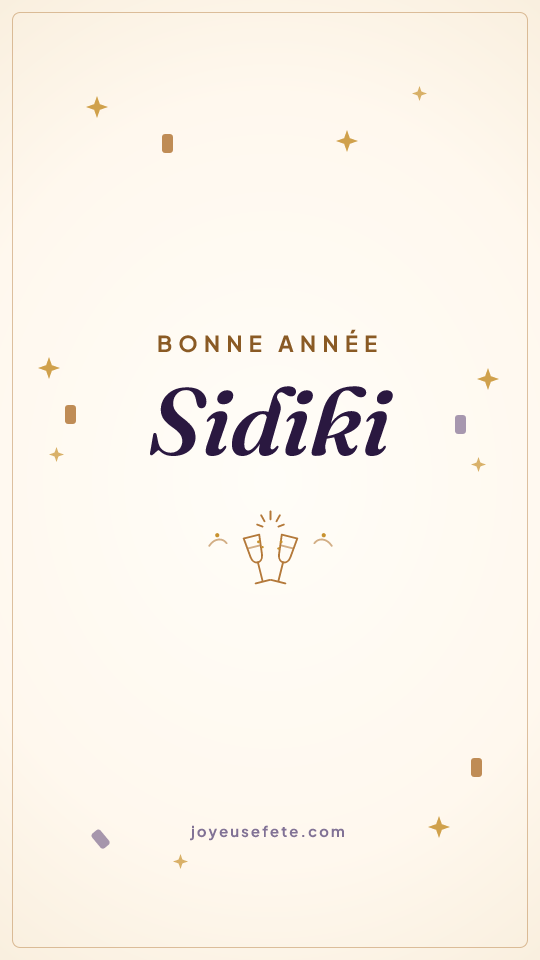 Image « Bonne année Sidiki » au format story
