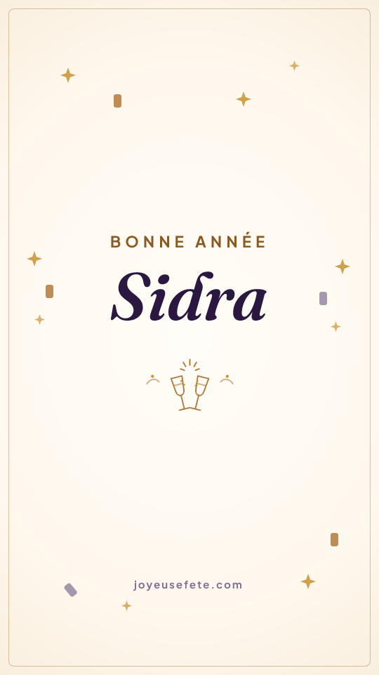 Image « Bonne année Sidra » au format story