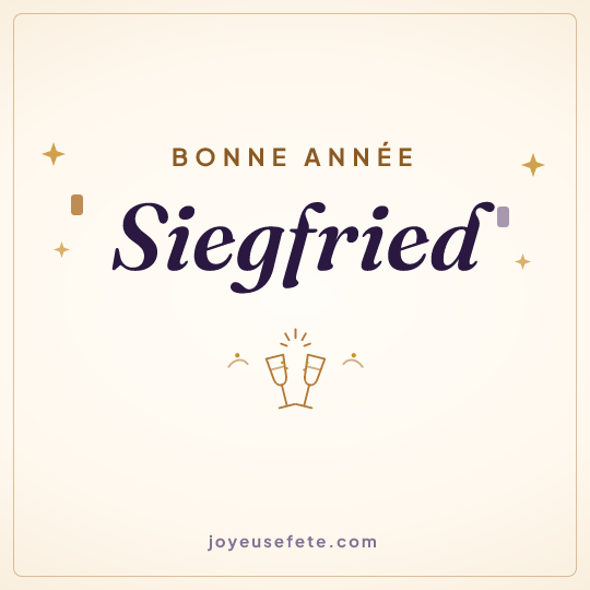 Image carrée « Bonne année Siegfried » pour WhatsApp